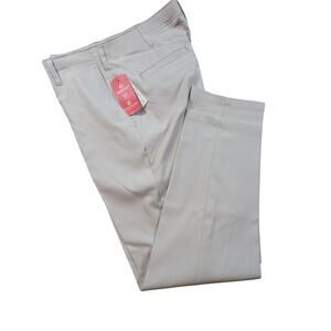 BCG Chino NWT Pants Men 32/30 Beige Stretch Flat Front Moisture Wick Pants